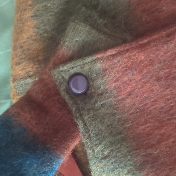Multicolored wool coat - Picture 8 of 9